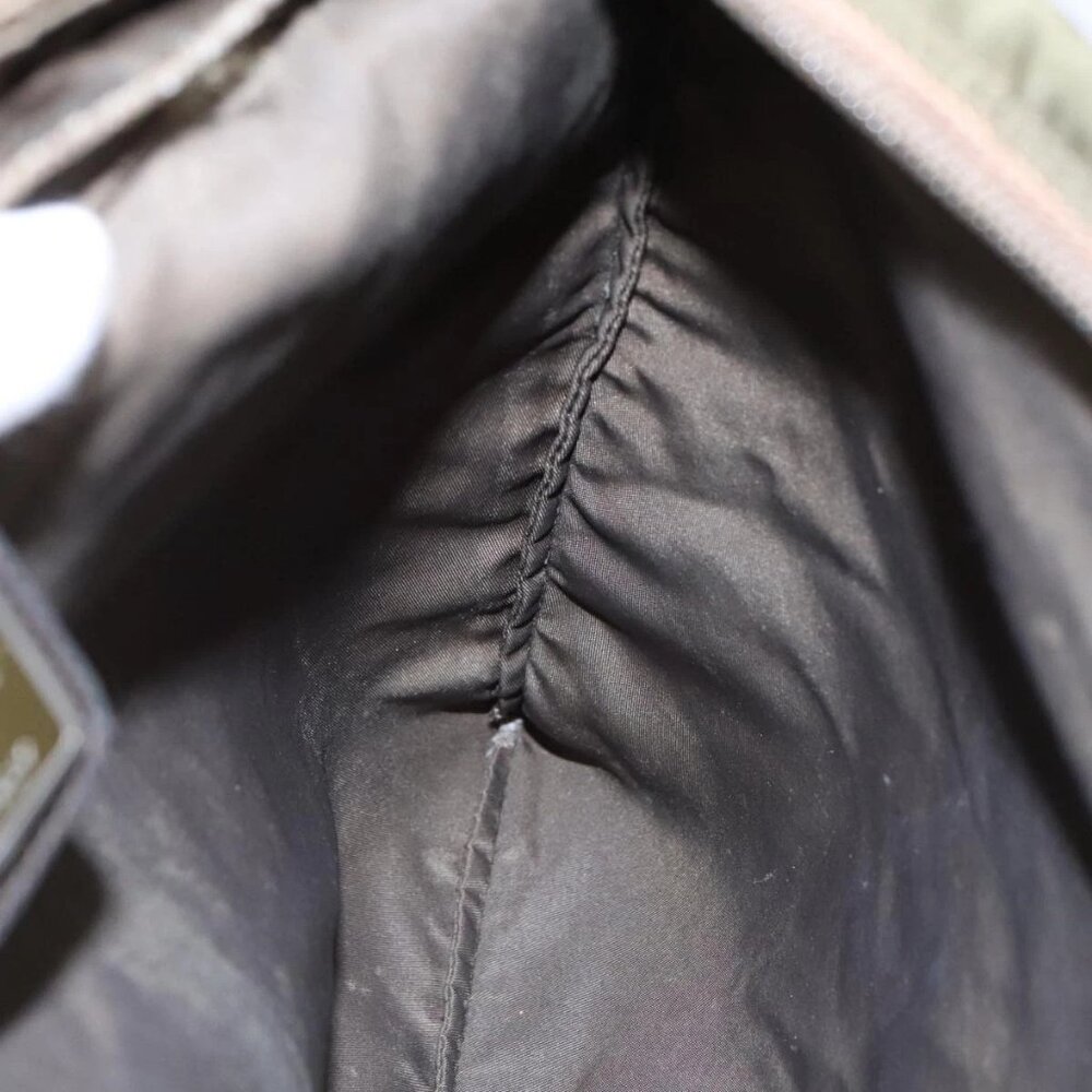 PRADA Shoulder Bag Nylon Khaki Silver Auth ar12956 - Picture 13 of 16